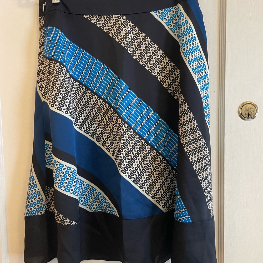 NWT Ann Taylor Diagonal Striped Midi Skirt